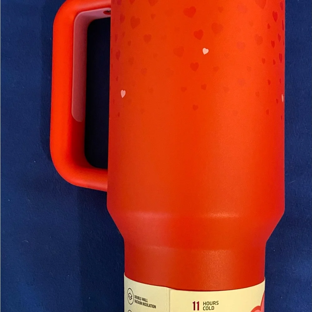 Stanley Heart Pattern Valentine’s Day Red Tumbler - Picture 2 of 4